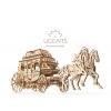 Ugears Puzzle 3D - Trasura cu cai, 248 piese