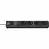 Brennenstuhl 4 posturi 2 metri HUGO Switch OnOff neagra