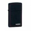 Zippo Bricheta Slim Red Border Black Matte