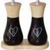 Heinner Set 2 rasnite sare piper 15cm cu suport Maron Natur HR-JMW2X15