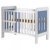 Hubners Patut copii din lemn Sophie 120x60 cm alb-albastru