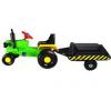 Super Plastic Toys Tractor Cu Pedale Si Remorca Turbo Green