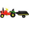 Super Plastic Toys Tractor Cu Pedale Si Remorca Turbo Red
