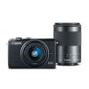 Canon Mirrorless EOS M100, 24.2 MP, Black + Obiectiv 15-45 mm + Obiectiv 55-200 mm