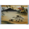 Pictura pe matase camp orez, LVSP002