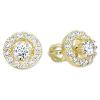 Brilio Cercei din aur rotund cu cristale clare 239 001 00860 - 2.25 g