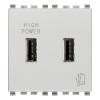 Vimar Alimentator USB dublu 5V 2,1A 2 module gri Eikon