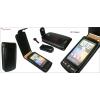 Piel Frama Husa Piele pentru Htc Desire Flip Neagra