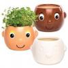 BakerRoss Set 6 Ghivece Din Ceramica Head