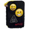 Derform Penar neechipat, 2 compartimente, husa din blana neagra Emoji