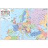Stiefel Harta plastifiata, Europa administrativa + harta contur, 160 x 120cm, baghete lemn