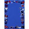 Sigikid Just Hearts, Albastru, 133x200