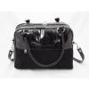 Geanta dama neagra CORY piele naturala lacuita premium & piele intoarsa