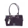 Geanta dama neagra CORY eleganta, din piele naturala lacuita premium & piele intoarsa