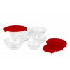 Vanora SET 5 BOLURI DE STICLA CU CAPAC, ROSU VN- GB1401R