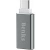 Benks Adaptor USB-C USB 3.0 Argintiu