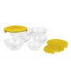 Vanora SET 5 BOLURI DE STICLA CU CAPAC, GALBEN VN- GB1401Y