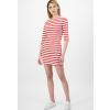 United Colors of Benetton Rochie in dungi cu maneci 3/4 alb/rosu inchis