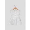 United Colors of Benetton Rochie cu broderii florale alb