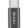 Benks MicroUSB USB-C Gri