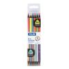Milan Creioane colorate bicolor fluo-metal, 6 buc/set
