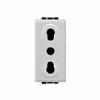 BTicino PRIZA STD. ITALIAN LIVING LIGHT 2P+N 1MODUL 16A 250V, ALB