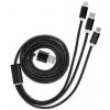 Clip Sonic Cablu de date 3in1 1.25m (Negru) TEA171N