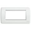 Vimar Placa ornament IDEA Rondo Metal Alb 4 module