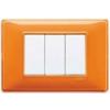 Vimar Placa ornament PLANA Reflex Orange 3 module