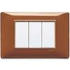 Vimar Placa ornament PLANA Reflex Tobacco 3 module
