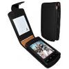 Piel Frama Husa Piele pentru Blackberry Storm Flip Neagra