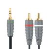 Bandridge Cablu audio 2m 3.5mm la 2x RCA Profesional