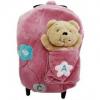 TOY World Ghiozdan din plus cu troler detasabil-Ursulet roz