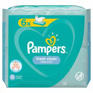 Pampers Servetele umede Fresh Clean 6pk, 6 x 52 buc