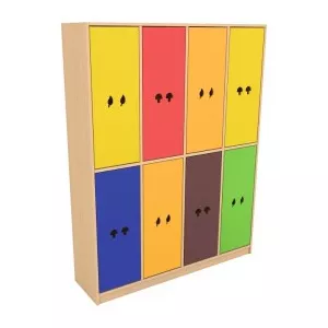Moje Bambino Set 8 usi pentru vestiarul Rainbow cu modele
