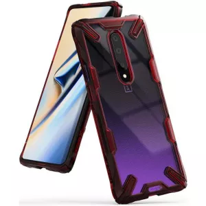 Ringke Fusion X Red - Transparent pentru OnePlus 7 Pro