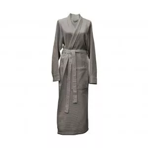 Heckett Lane Halat de baie dama, Waffel Long Taupe Grey -