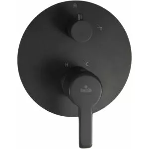 Deante Baterie dus incastrata cu comutator neagra, Arnika