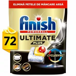 Finish Detergent Vase Capsule 72 buc Powerball Ultimate Plus Lemon All in 1