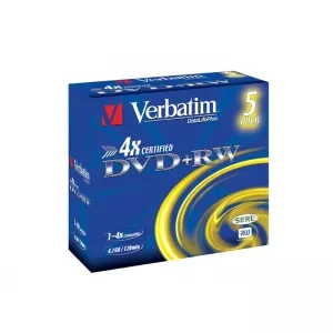 Verbatim  DVD+RW 4x, 4.7GB, Jewel Case (43229)