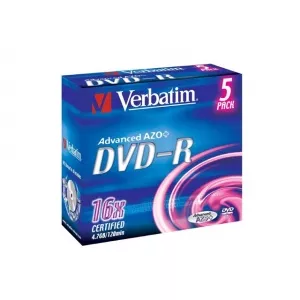 Verbatim DVD-R 16x, 4.7GB, silver, Jewel Case, (43519)