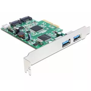 Delock PCI Express cu 2 x USB 3.0 externe , 2 x SATA 6 Gb/s interne 89359