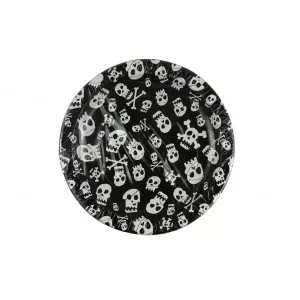 Rex London Set de 6 farfurii din plastic - Skull