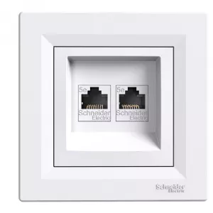 Schneider 2X Priza De Date Rj45 Cat.5E Utp Alb
