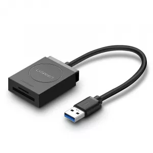 UGREEN Card reader CR127, micro SD / SD, conector USB, 5Gbps, 15cm, Negru