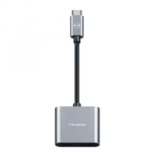 Mcdodo Adaptor Boss Series Type-C la Dual Type-C 60W Grey (PD)