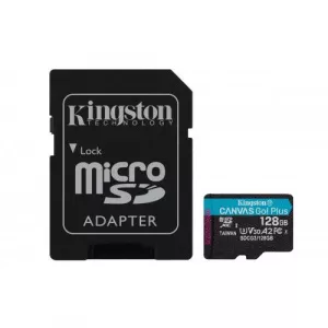 Kingston Canvas Go! Plus microSD 128GB, CL10 + Adaptor SD SDCG3/128GB