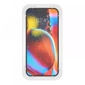 Spigen Folie sticla Case friendly ALM Glass FC compatibila cu iPhone 13/13 Pro Black Set 2 bucati