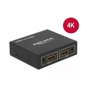 Delock HDMI Splitter 1 x HDMI in > 2 x HDMI out 4K 87701