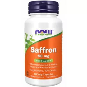 NOW Sofran Saffron 50 mg, 60 capsule vegetale